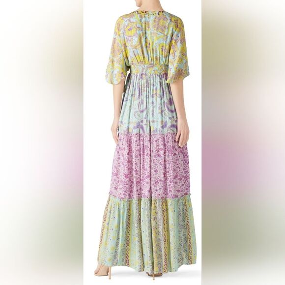 HEMANT & NANDITA SIZE XS / S Multi Floral Printed Maxi Bohemian Fairycore - Picture 7 of 9